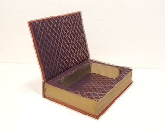Hollow Book Safe Synonyms Antonyms and Prepositions Funk and Wagnalls vintage cloth bound- book gift box- Secret Compartment
