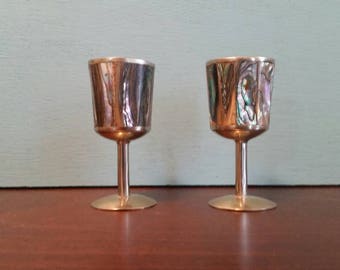 Abalone & Alpaca Cordial Stemware - set of 2