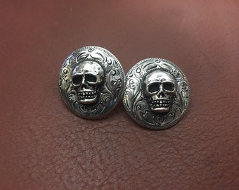 2 Sugar skull conchos