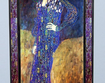 Gustav Klimt - Emilie Louise Flöge (1902), Stained glass.