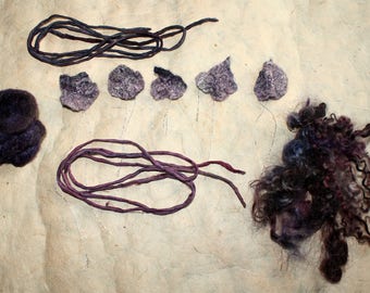 Set for art yarn-flowers-silk-curls
