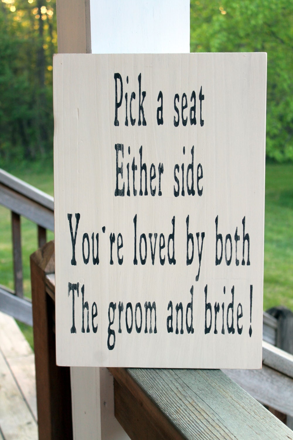 no seating chart for wedding sign