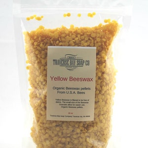 Organic Beeswax Pastilles - Yellow, 16 oz Great for lip balm, bath and beauty supplies