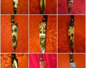 Horror icons stainless steel butcher knife Michael Myers , Jason , Freddy , Chucky