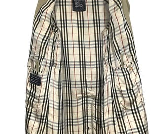 Made in England BURBERRY Nova Check Tartan Trench Coat/Long Coat