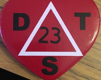 DST, Delta Sigma Theta, Crimson and Cream, Red and White, Sorority Pin Box (Larger size)