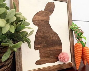 Peter Cottontail Rustic Wood Easter Sign