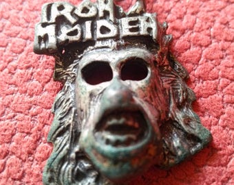 eddie !! iron maiden pendant . object out of time. unrecoverable, for real collectors of meta relics