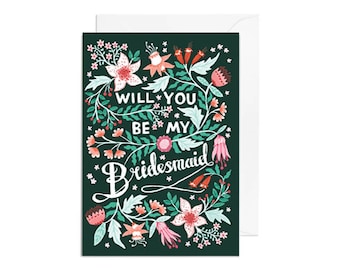 Greetings Card - Will You be my Bridesmaid, Wedding Greetings Card