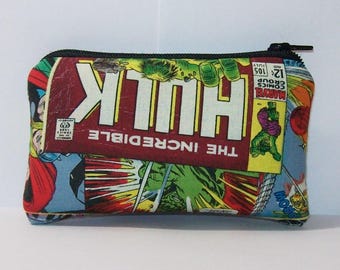 Pipe Pouch, Pipe Case, Comic Superheroes, Pipe Bag, Padded Pipe Pouch, Zipper Pouch, Smoke Bag, Weed Accessory, 420, Nerd Gift - 4" MINI