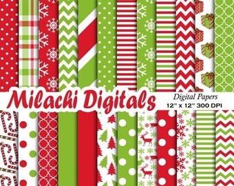 60% OFF SALE Christmas digital paper, holiday scrapbook papers, snowflake wallpaper, polka dot background - M410