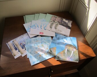 Medley of Watercolor Holiday Cards - Set of ten