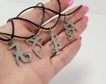 Shadowhunters Rune Necklace, Parabatai Rune, Angelic Rune, Fearless Rune, Love Rune, The Mortal Instruments, Infernal Devices