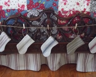 Mini Stocking - Tan 3 Stripe