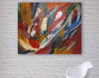 Large Original Abstract Painting | Modern Acrylic Art | Canvas Wall Art | 120x100