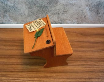 Dollhouse miniature furniture in twelfth scale or 1:12 scale. School desk. Item # D396.