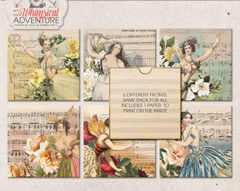 CD Sleeves, Printable DVD Sleeve Template, Sheet Music, Fairies And Flowers, Soft Grunge, Family Photos, For Music Lovers, Instant Download