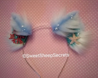 Ocean kitty ears (blue)