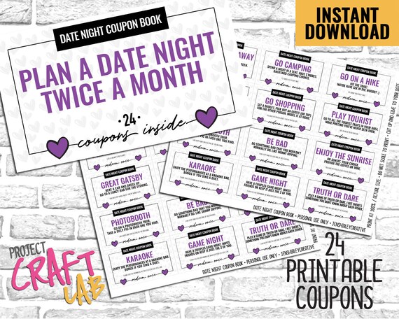 valentines gift coupons for couples date night coupon book coupon book printable coupon anniversary coupon book valentines coupons