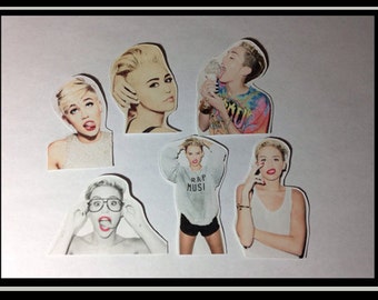 Miley Cyrus Stickers - Set of 6