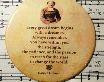 African American - Harriet Tubman - Famous "Conductor" of the Underground Railroad, History Magnet Large 3.50 Inches, Black History