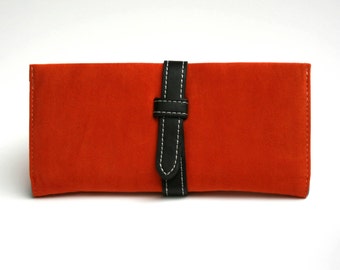 Womens Orange Wallet, Orange Leather, Leather Wallet, Womens Wallet