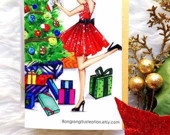 Christmas card set,Greeting cards,Christmas cards, Greeting cards set, Greeting cards blank, fashion greeting cards, Handmade greeting cards