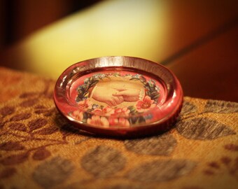 Vintage Floral Paperweight
