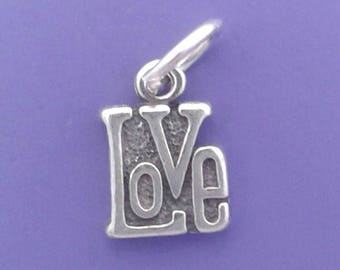 LOVE Charm .925 Sterling Silver, MINIATURE Small - elp625