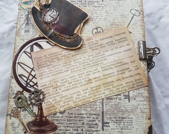Steampunk scrapbook photo album