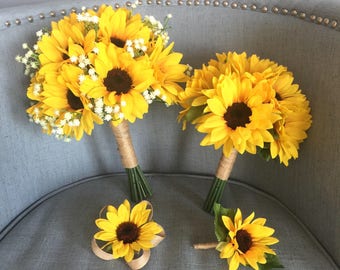 Customize Your Package, Sunflower Bouquet, Sunflower Bouquet, Sunflower Bridal Bouquet, Sunflower Bridesmaid Bouquet, Sunflower Wedding, Sun