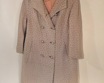 Vintage 1960s evening coat with rhinestone buttons