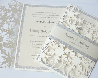 Winter Wedding Invitation Winter Theme Wedding Invitations