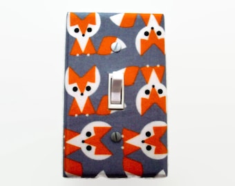 Fox Light Switch Cover - Woodland Switch Plate - Fox Nursery Decor - Gender Neutral