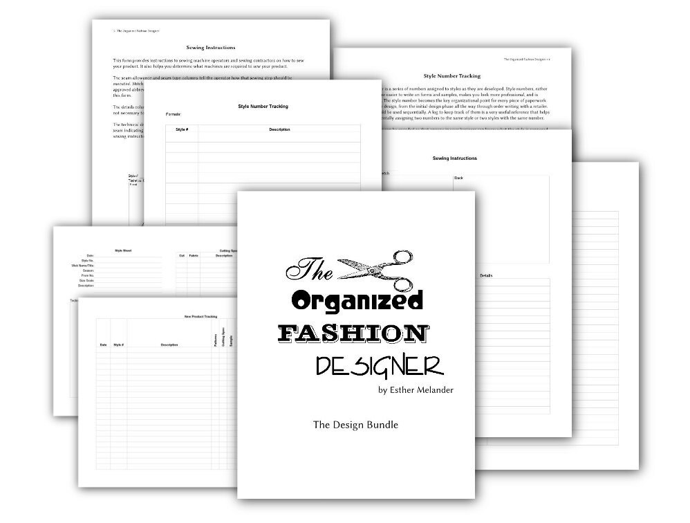 Design Bundle Printable forms for a fashion designer