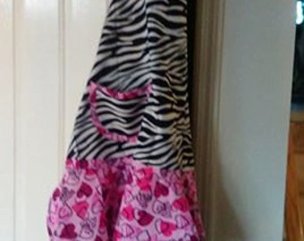 Full Size Zebra/Heart Apron