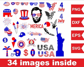 Fourth of July svg file, Eagle flag svg file, American flag svg file President svg file Independence Day svg file Statue of liberty svg file