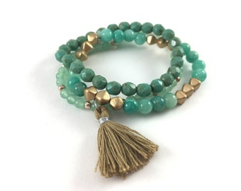Boho Bracelet Set - Bracelet Set - Boho Bracelet - Bohemian Bracelet - Boho Bracelets - Bracelet Stack - Beaded Bracelet - Stacking Bracelet