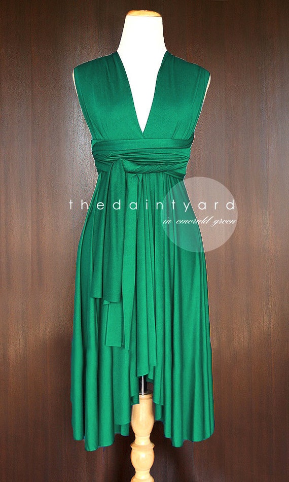  Emerald  Green  Bridesmaid  Dress  Convertible Dress  Infinity