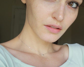 Sterling silver necklace minimal Necklace short silver necklace choker necklace dainty silver necklace elegant jewellery silver jewellery