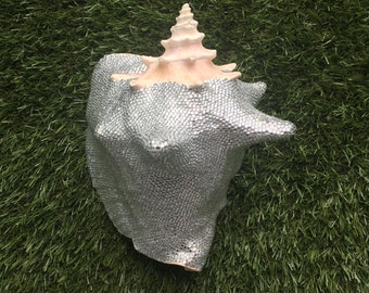 Rhinestone Conch Shell Sculpture
