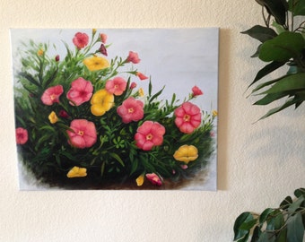 Original Acrylic Painting, "Summer Blooms"