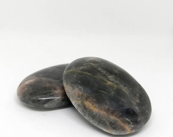 Black Moonstone Palm Stone - For New Beginnings