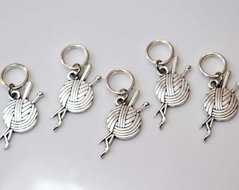 Yarn Ball Snag Free Stitch Markers, Snagless Yarn Ball Stitch Markers, Knitting Stitch Markers, Gift for Knitters, Knitting Notions
