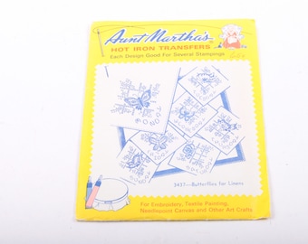 Days of The Week, Aunt Martha's, Hot Iron Transfers, Embroidery, Arts, Crafts, Butterflies for Linens ~ The Pink Room ~ 170101