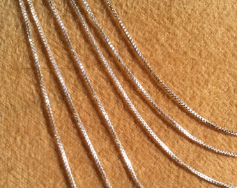 1.1mm sterling silver rounded Box Chain