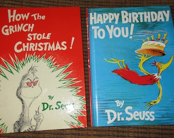 Dr. Seuss ~ YOUR CHOICE ~ Happy Birthday to You OR How the Grinch Stole Christmas ~ 80's-90's oversize issues
