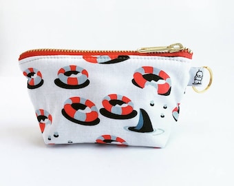 Charlie Change Purse, Change Purse, Zippered Pouch, Zippered Handbag, Fabric Accessories, Accessories, Cosmetic Bag, Chomp