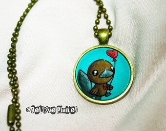 Cute PLATYPUS 1" Pendant Necklace - or 2 for 20 - Positive Kawaii Cute - ReLove Plan.et
