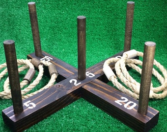 SALE: Rustic Ring Toss Outdoor Yard/Lawn Game with 6 Rings -